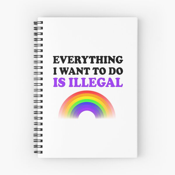 Item preview, Everything I Want To Do Is Illegal Rainbow Dark Purple designed and sold by SomeDesignThing.