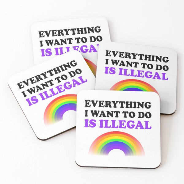 Item preview, Everything I Want To Do Is Illegal Rainbow Dark Purple designed and sold by SomeDesignThing.