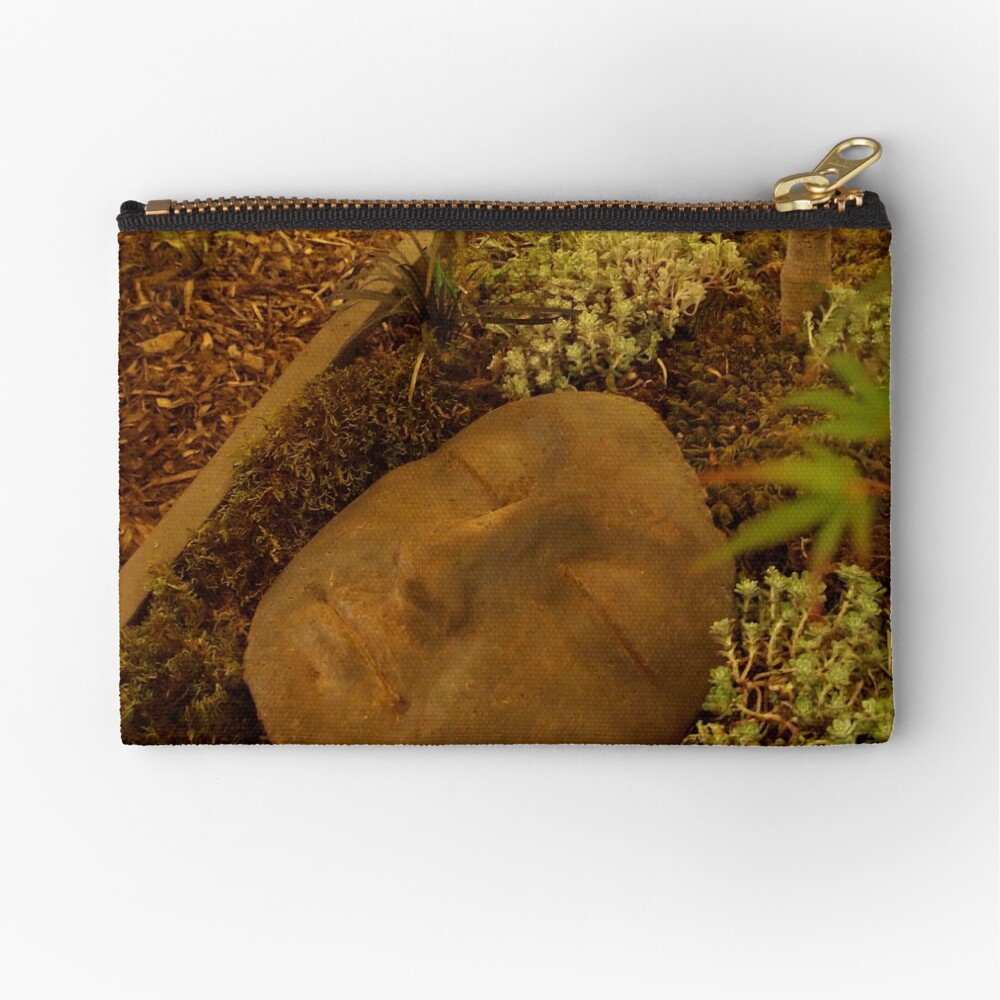 A Face in the Garden Zipper Pouch