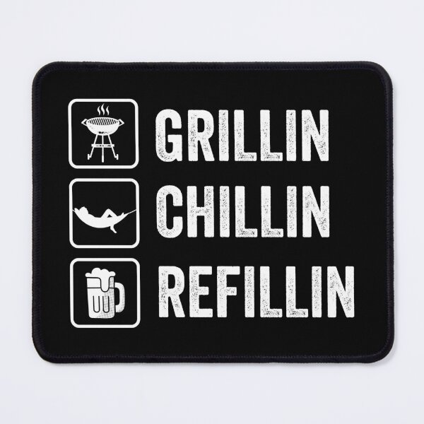 Item preview, Mens Cool Fathers Day Husband Dad Grillin Chillin Refillin designed and sold by haselshirt.