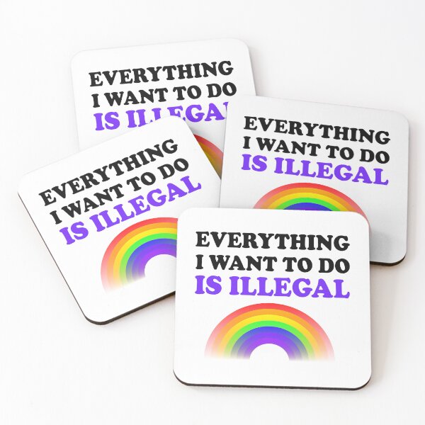 Item preview, Everything I Want To Do Is Illegal Rainbow Purple designed and sold by SomeDesignThing.
