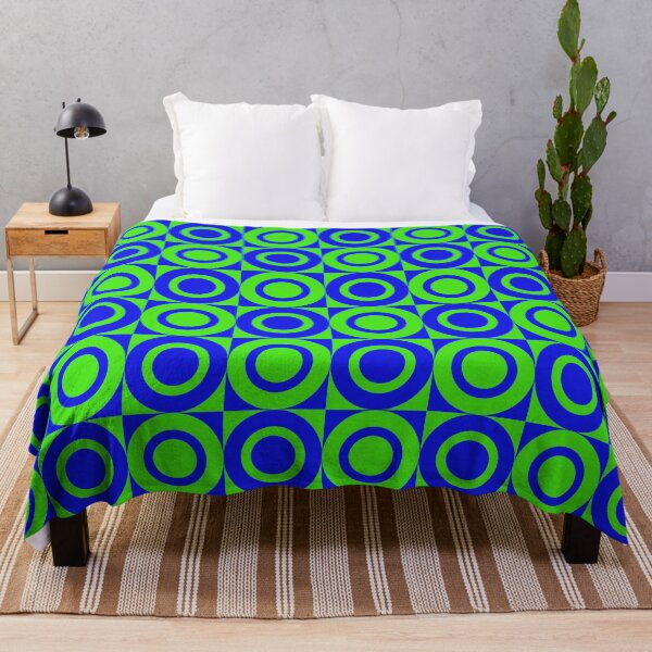 Item preview, blue and green minimalist geometrical pattern designed and sold by pauloneill-art.