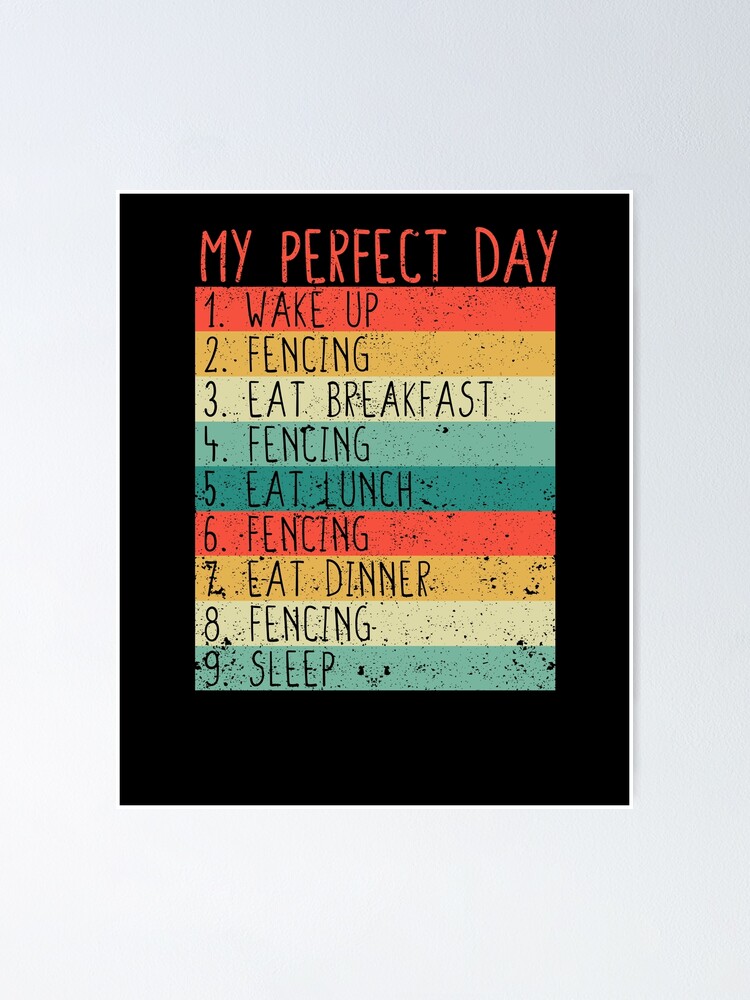 "My perfect day fencing coach lover epee" Poster for Sale by Yanyo