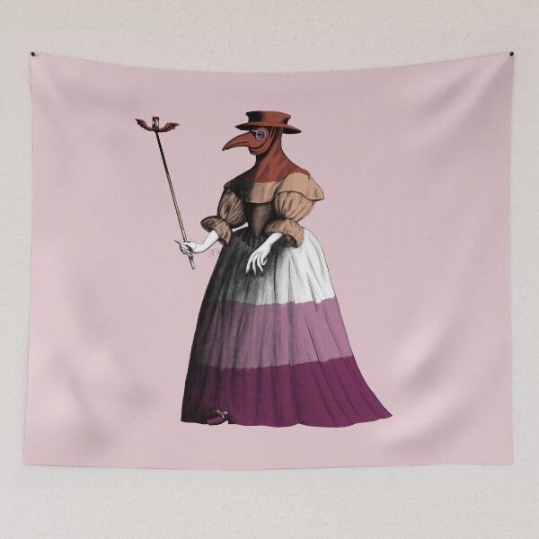 Item preview, Antique Lady Plague Doctor (lesbian pride flag) designed and sold by Alex Tal.