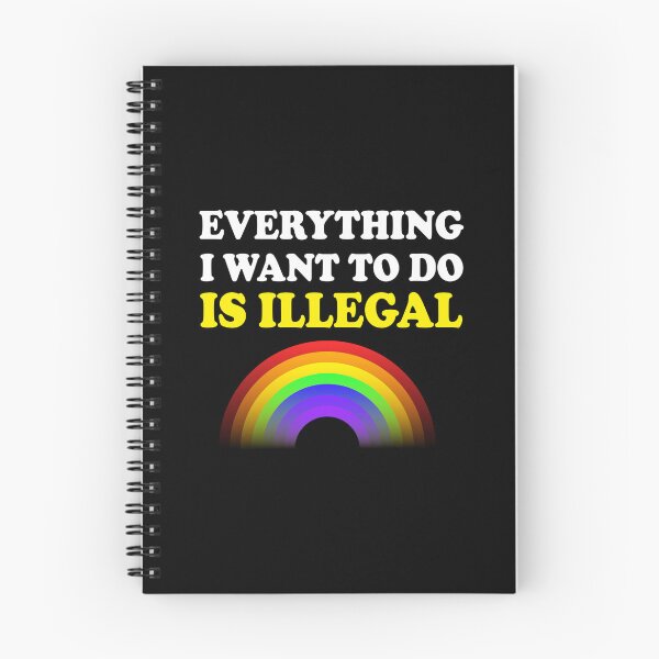 Item preview, Everything I Want To Do Is Illegal Rainbow Yellow designed and sold by SomeDesignThing.