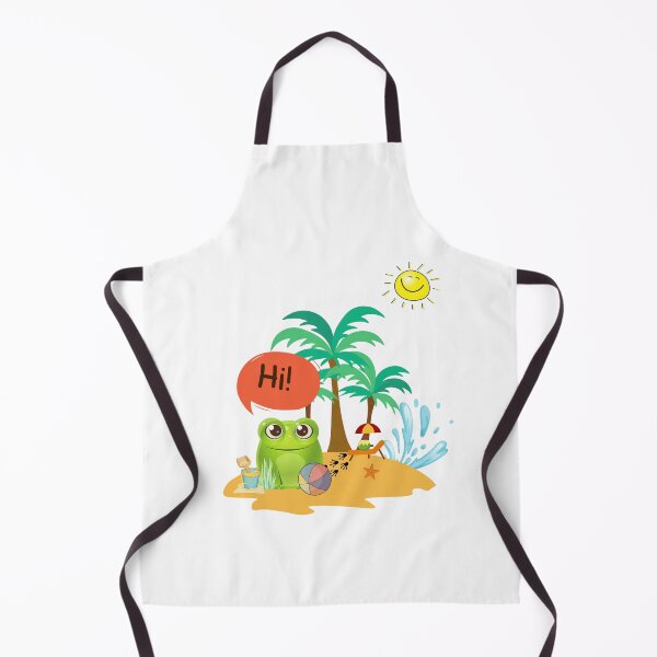 Item preview, Frog At The Beach, Frog Hi Illustration designed and sold by Miraal & Co ⭐️⭐️⭐️⭐️⭐️.