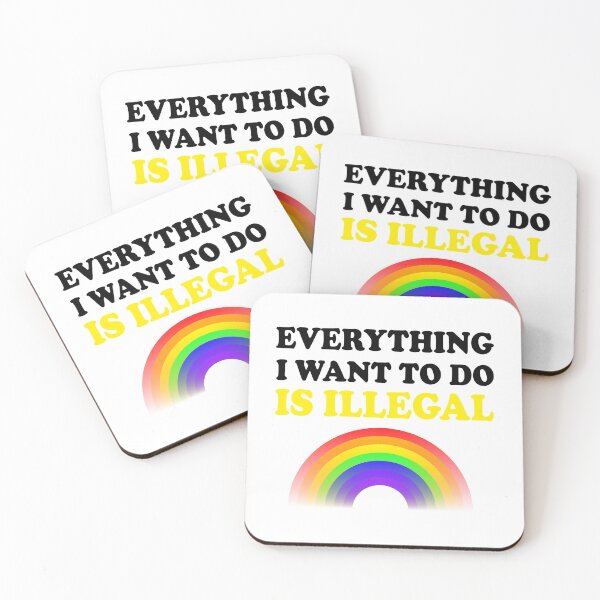 Item preview, Everything I Want To Do Is Illegal Rainbow Yellow designed and sold by SomeDesignThing.