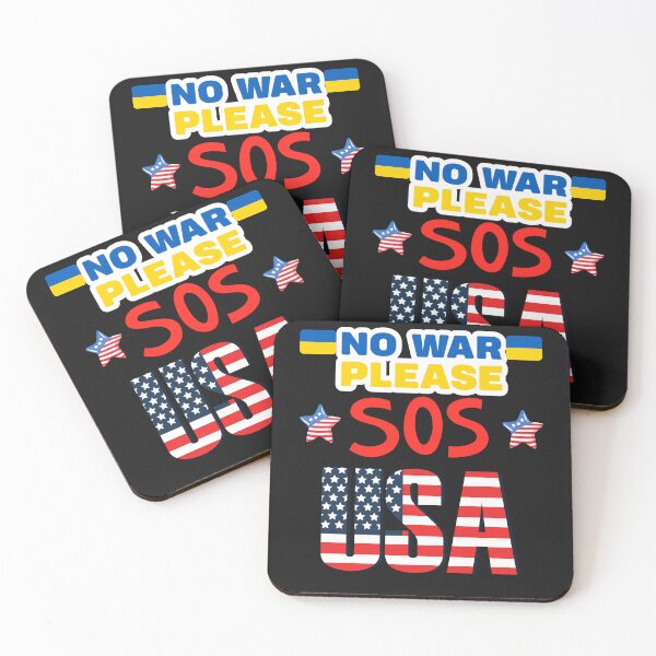 Item preview, NO war help ukraine SOS USA and European Union designed and sold by klimov0101.