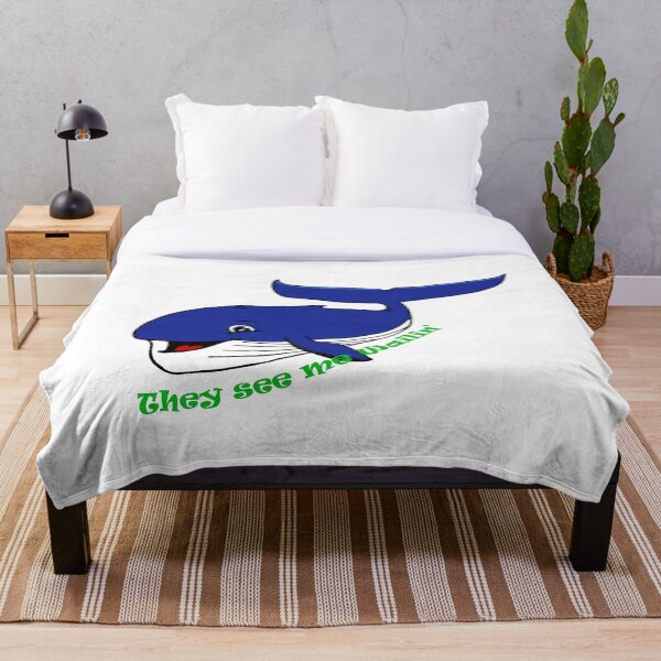 Item preview, "They see me wailin" whale design with green text designed and sold by MDHatch.