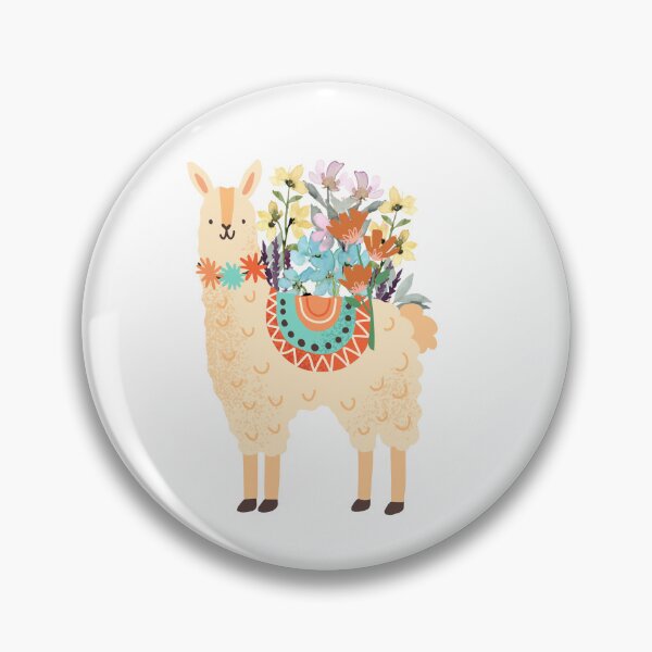 Artikelvorschau, Wildblumen-Lama entworfen und verkauft von HappyLifeCreate.