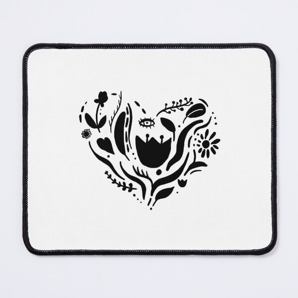 Item preview, black and white floral doodles designed and sold by Karf ..