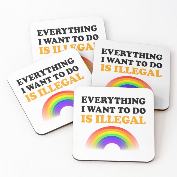 Item preview, Everything I Want To Do Is Illegal Rainbow Orange designed and sold by SomeDesignThing.
