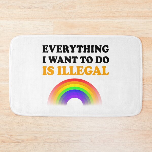 Item preview, Everything I Want To Do Is Illegal Rainbow Orange designed and sold by SomeDesignThing.