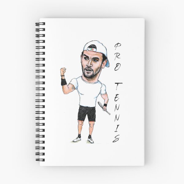 Item preview, Matteo Berrettini Pro Tennis caricature designed and sold by dizzycatbiz.