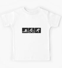 Triathlon: Swim + Bike + Run Kids Tee