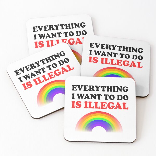Item preview, Everything I Want To Do Is Illegal Rainbow Red designed and sold by SomeDesignThing.