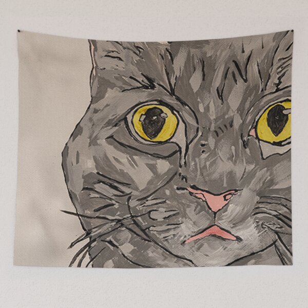 Item preview, Brown Cat with Cautious Attitude designed and sold by PawsWithCause.