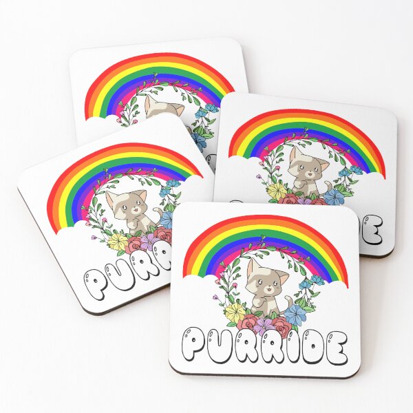 Item preview, Purride - Cute Cat Wants to Celebrate Pride - Gay Pride designed and sold by MauveMoves.