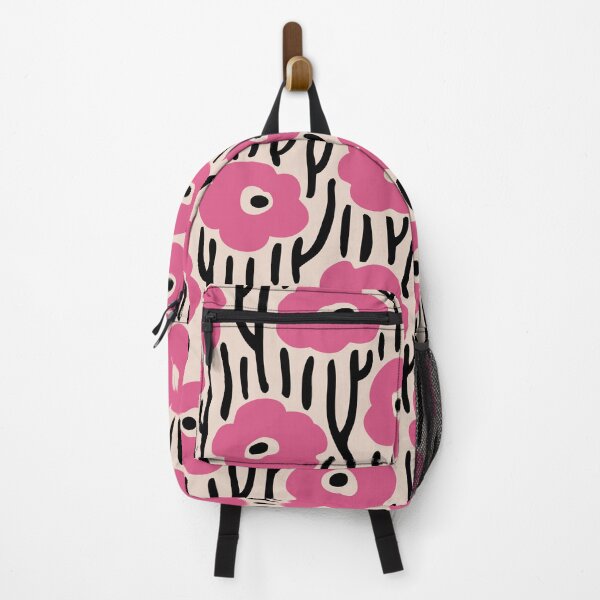 Item preview, Wild Flower Pattern 579 Black Pink and Beige designed and sold by tonymagnerart.