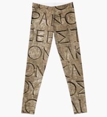 Roman / Latin alphabet set in stone Leggings