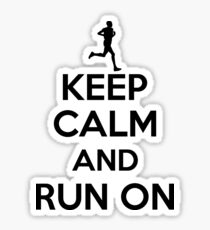 Keep calm an run on Sticker