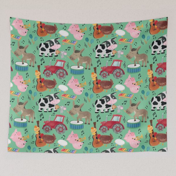 Item preview, Watercolor Farmyard Band designed and sold by SamAnnDesigns.