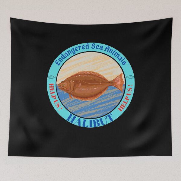 Item preview,  Halibut Sea Animals Endangered designed and sold by yassooarts.