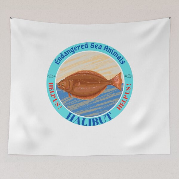 Item preview,  Halibut Sea Animals Endangered designed and sold by yassooarts.