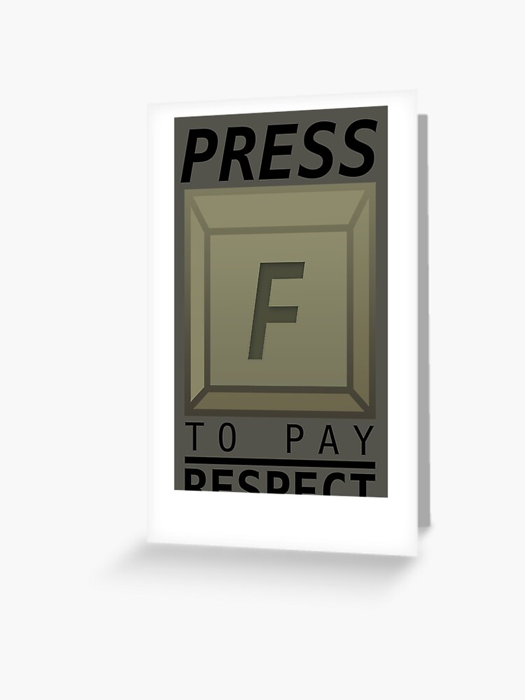 Press F to Pay Respect Sticker for Sale by cuteattitudes