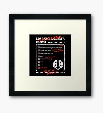 Colonial Marine Checklist Framed Print