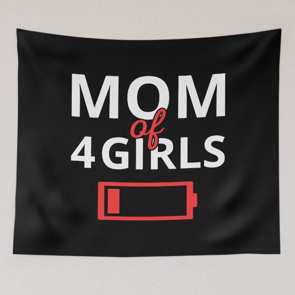Item preview, Tired Mom Of 4 Girls II designed and sold by Lemon Pepper.