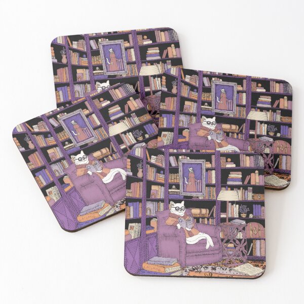 Item preview, The Cat's Library designed and sold by ECMazur Art.