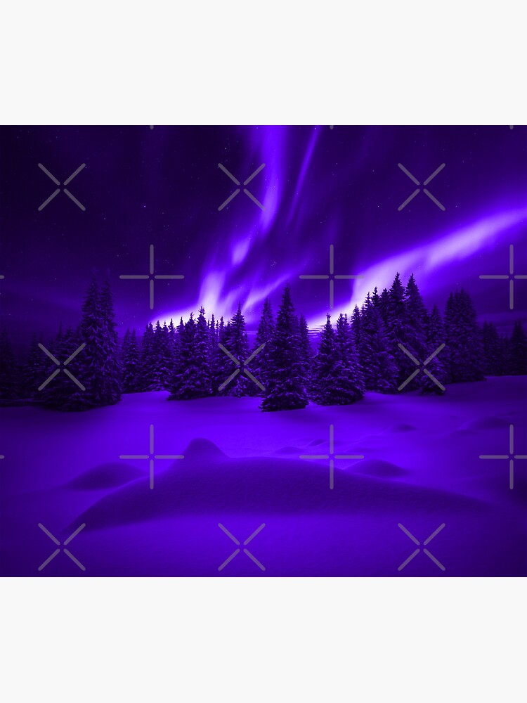 Thumbnail 3 of 3, Sticker, Purple Northern Lights designed and sold by Bien Design.