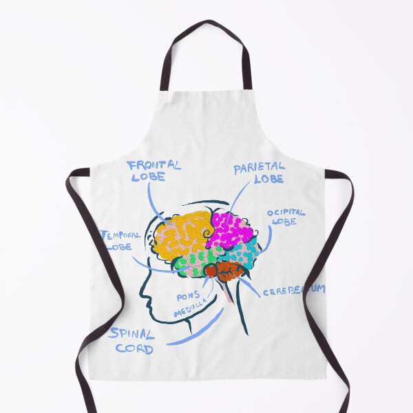 Item preview, Handmade scientific illustration of the parts of the brain designed and sold by The Nerd Gift Source.