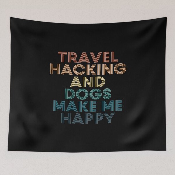 Item preview, Travel Hacking And Dogs Make Me Happy- Gift for Travel Hacking & Dogs Fans designed and sold by kindxinn.
