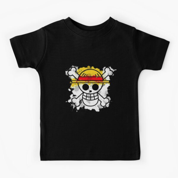 Straw hat jolly roger Kids T-Shirt