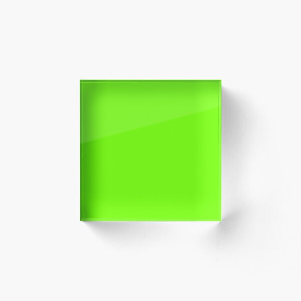 Super Bright Fluorescent Green Neon Acrylic Block
