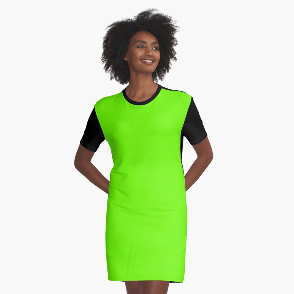 green neon dress