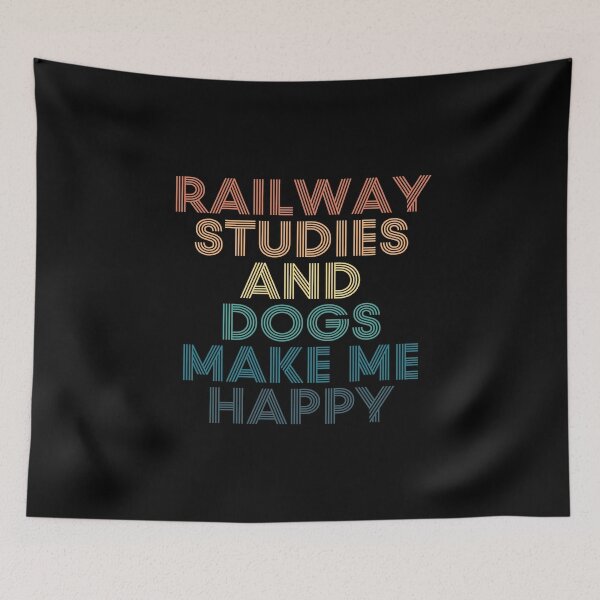 Item preview, Railway Studies And Dogs Make Me Happy- Gift for Railway Studies & Dogs Fans designed and sold by kindxinn.