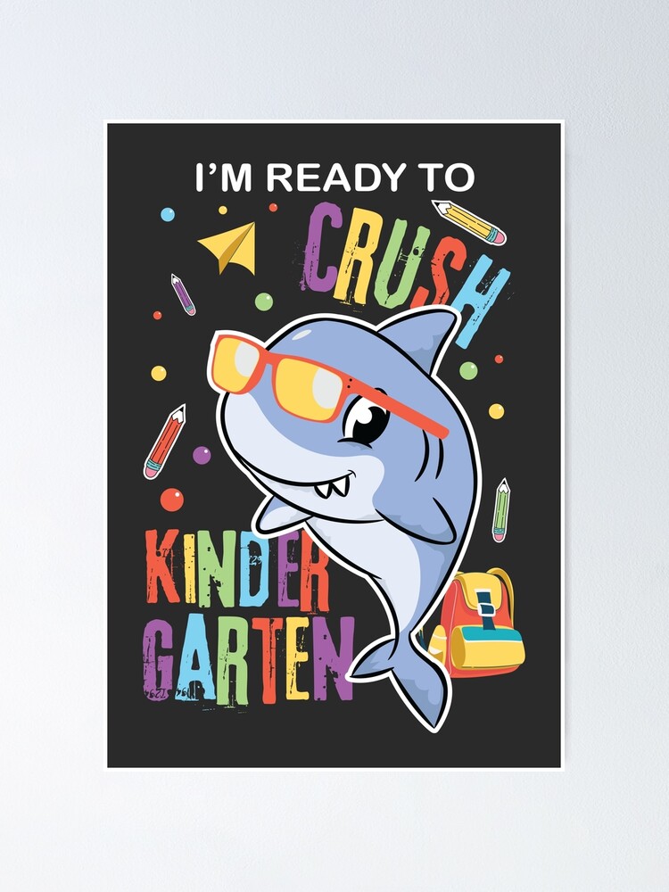 I'm Ready To Crush Kindergarten Cute Shark With Sunglasses