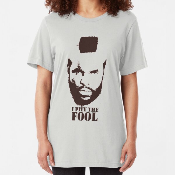 SHUT UP FOOL MENS T SHIRT FACE FUNNY MR T NOVELTY A TEAM CASUAL TOP S-5XL