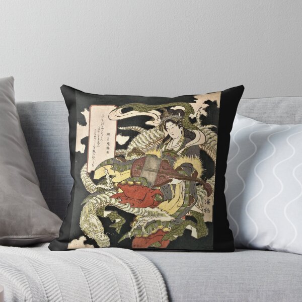 Item preview, Benzaiten (Goddess of Music and Good Fortune) Seated on a White Dragon 1832 by Aoigaoka Keisei Japanese Woodblock Print designed and sold by bayberrygal.
