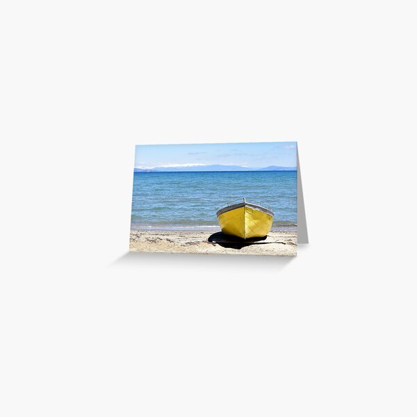 Fishing Boat, Lake Ohrid, Pogradec, Albania Greeting Card