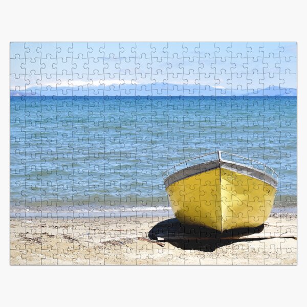Fishing Boat, Lake Ohrid, Pogradec, Albania Jigsaw Puzzle