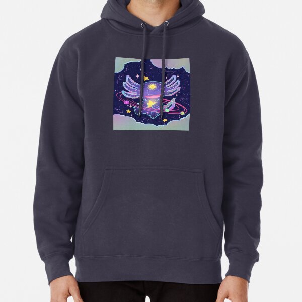 cute purple axolotl Pullover Hoodie