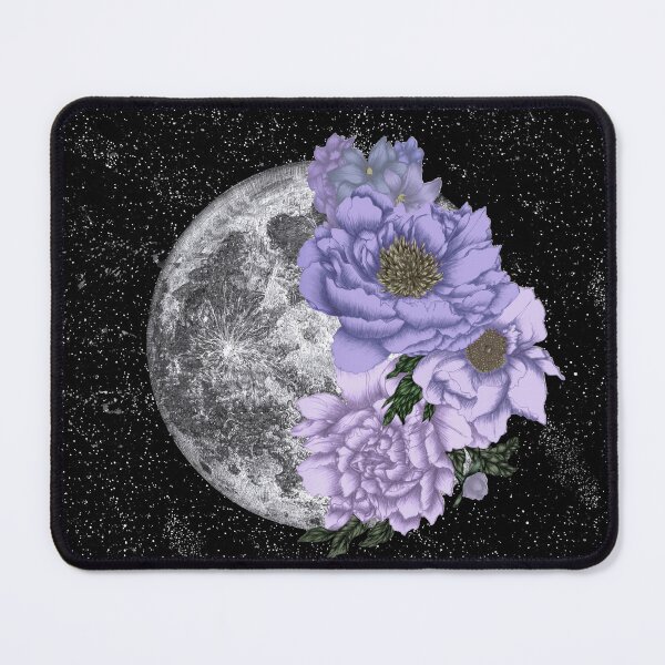 Item preview, Moon Abloom in Lavendar and Periwinkle designed and sold by ECMazur Art.