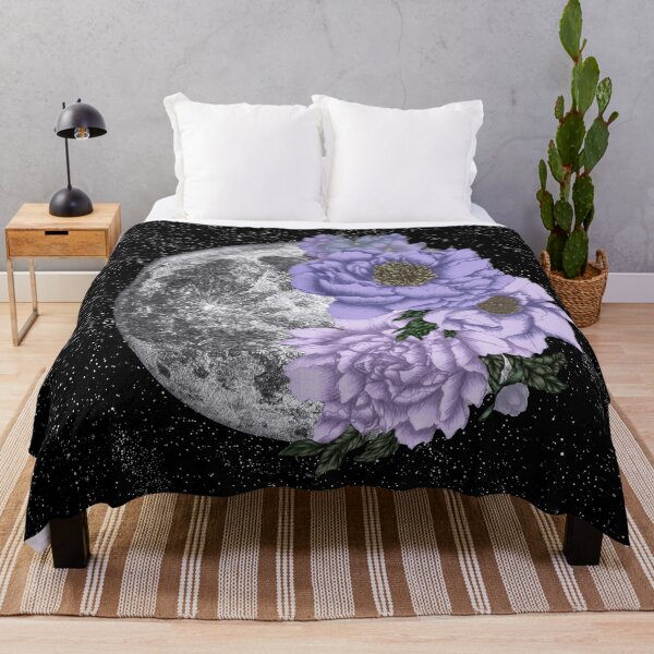 Item preview, Moon Abloom in Lavendar and Periwinkle designed and sold by ECMazur Art.