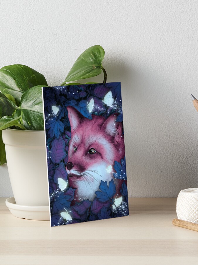 Fox in the Midnight Forest | Art Board Print