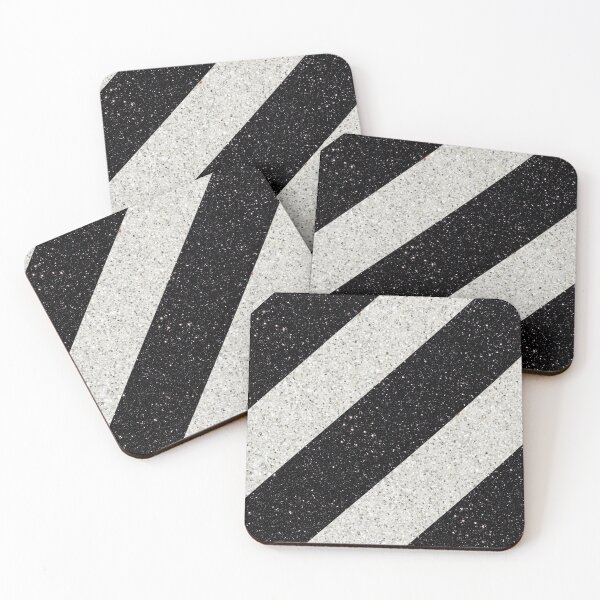 Item preview, Diagonal stripes Glitter Black White design  designed and sold by BronikowskiART.