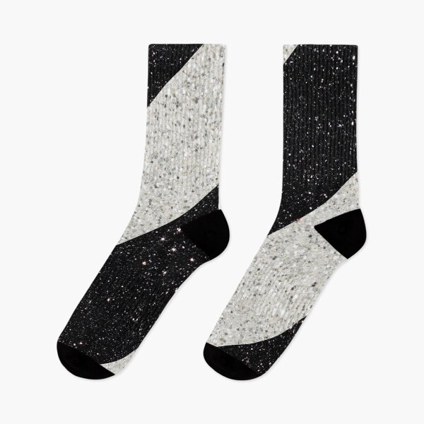 Item preview, Diagonal stripes Glitter Black White design  designed and sold by BronikowskiART.